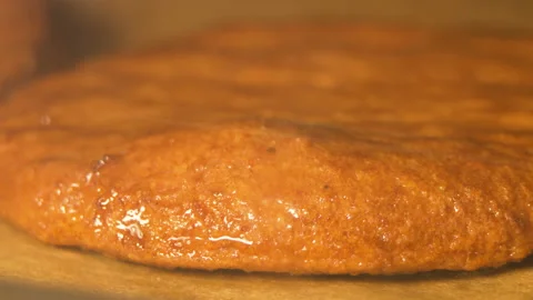 Close-up of Appetizing Homemade Burger Cutlet Made of Meat Fried in Pan. Deli Stock Footage 165279552