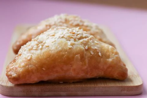Close up Apple Custard Puff Stock Photos