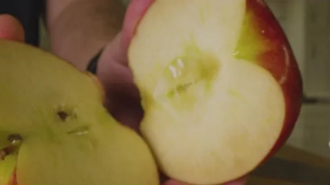 A close up of an apple Stock Footage 155465762