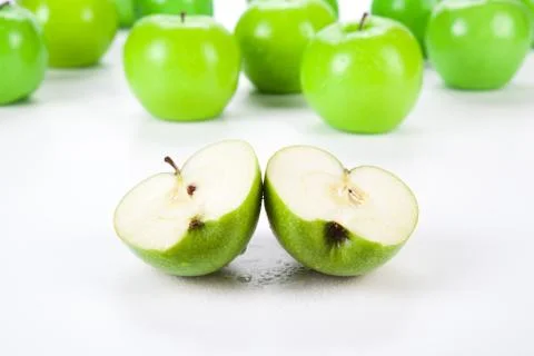 Close-up of an apple green Stock Photos