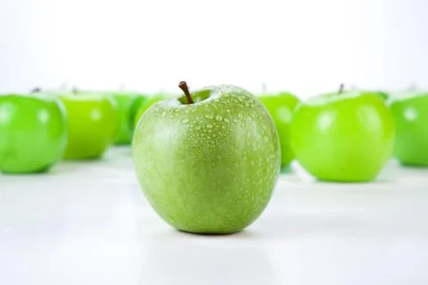 Close-up of an apple green Foto stock