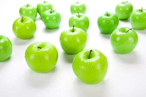 Close-up of an apple green Foto stock