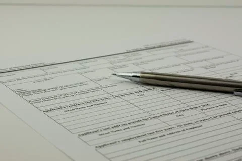 Close up of an application form Photos
