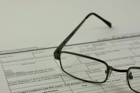 Close up of an application form Stock Photos