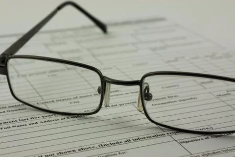 Close up of an application form Stock Photos