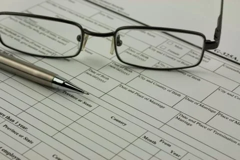Close up of an application form Stock Photos