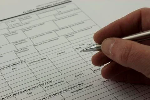 Close up of an application form Stock Photos
