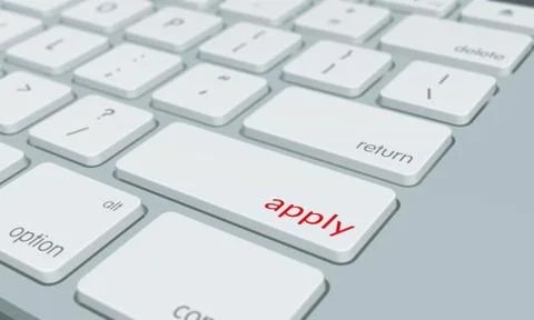 Close up of apply keyboard button Illustration