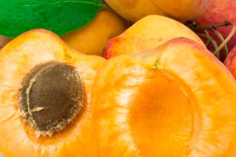 Close up apricots. Stock Photos