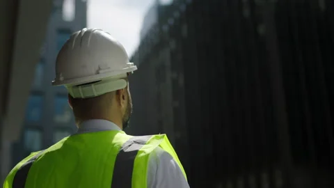 Close up an arab engineer looking up. Stock Footage 237250518