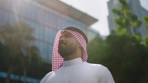 Close up of an arab man. Stock Footage 237273440
