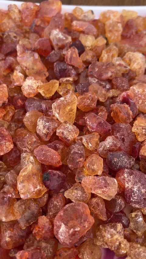 Close-Up of Arabic Gum | 4K Vertical Video of Natural Resin and Food Ingredient Stock Footage 323270137