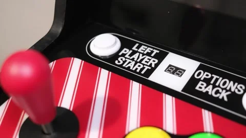 Close up of arcade buttons and sticks Portland OR USA August 2nd 2025 Stock Footage 314080965
