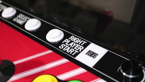 Close up of arcade buttons and sticks Portland OR USA August 2nd 2025 Stock Footage 314080967