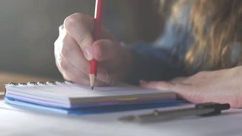 Close up of architect hands with compass measuring living house blueprint Stock Footage 77271353