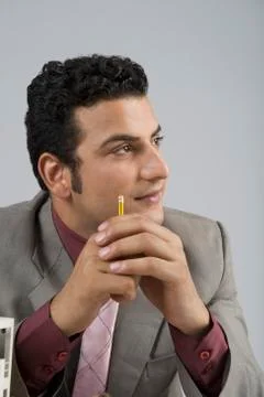 Close-up of an architect in thoughts Stock Photos