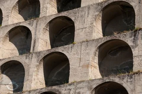 Close up of archway pattern in stone Stock Photos