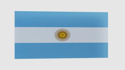 Close-up of Argentina's flag isolated by alpha channel Stock Footage 220879445