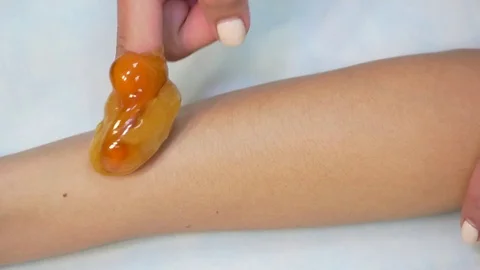 Close Up of Arm Sugaring Stock Footage 73384343