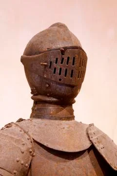 Close-up on an armet Foto stock