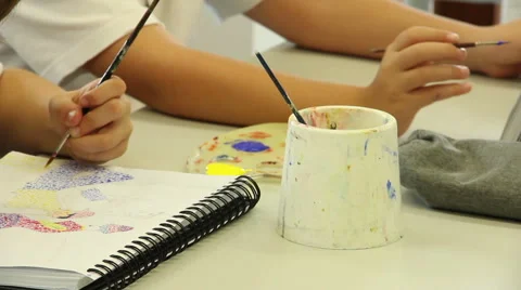 Close-Up Art Class Stock Footage 47813515