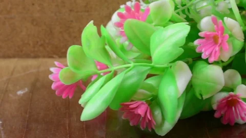 Close up of artificial for wedding cortege. Slider shot Stock-Footage 70499005
