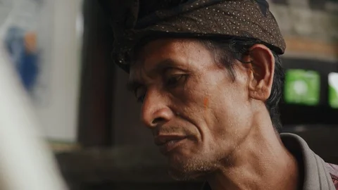 Close up of artists face Stock Footage 97150411