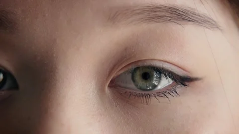 Close-up of an Asian woman's eye Stock Footage 276465828