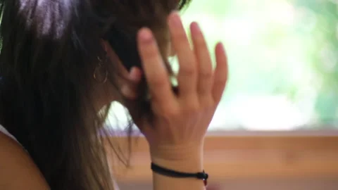 Close up of Asian young lady feeling sad and tired. Stock Footage 155196636