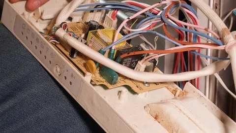 Close up of assembling of dishwasher after repairing its detailes 스톡 동영상 107972218