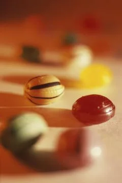 Close-up of assorted flavors of candy Stock Photos