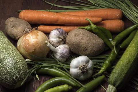 Close up of assorted vegetables. Stock Photos