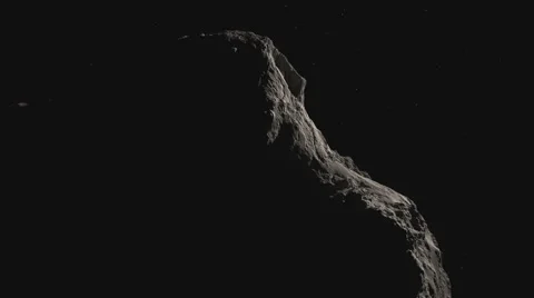 Close-up Of Asteroid Tumbling Stock-Footage 44307053