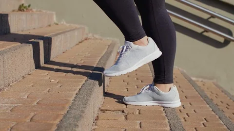 Close up of athlete's legs Stock-Footage 103134767