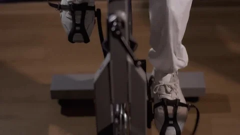 Close-up of athletic young man working out in studio with artificial light Stock-Footage 74142995