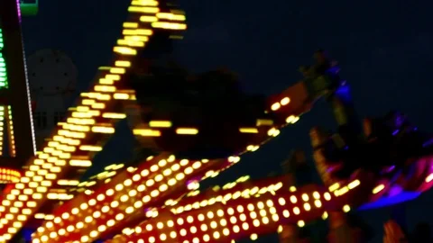 Close-up of attractions of fair. Stock Footage 75789753