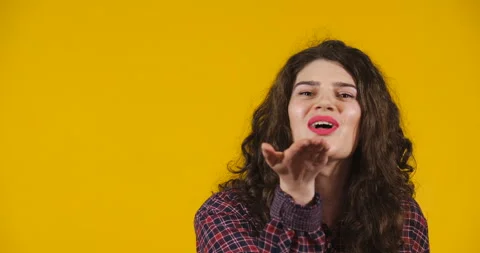 Close-up attractive plus-size model posing Stockbeeldmateriaal 131608199