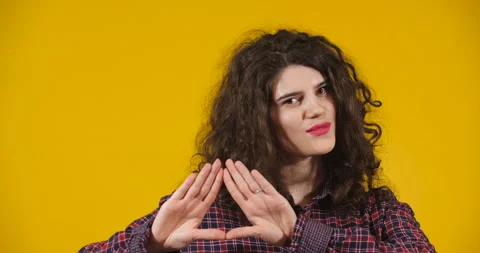 Close-up attractive plus-size model posing Video stock 131611141