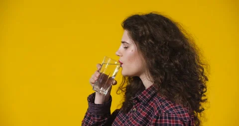 Close-up attractive plus-size model posing Video stock 131614274