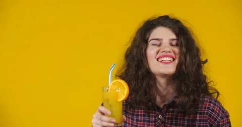 Close-up attractive plus-size model posing Video stock 131616567