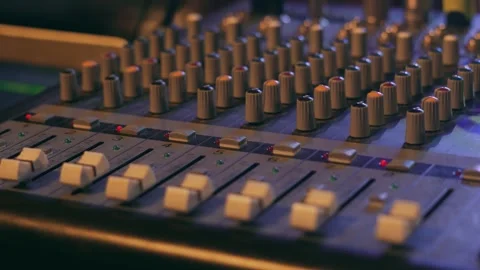 Close up of audio controller Stock Footage 249286687