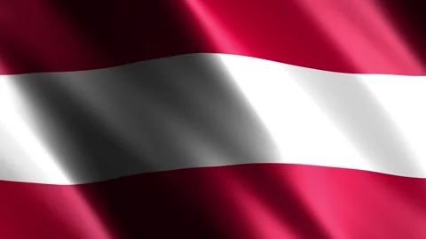 Close up of the Austria flag blowing in the wind Stock Footage 348682434