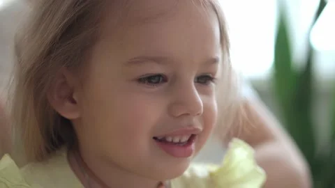 Close up authentic cute young caucasian woman mom caring for child braids Stock Footage 150126760