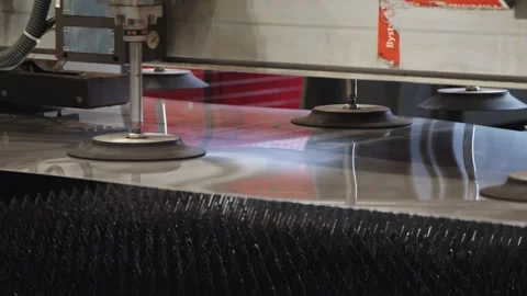 Close-up of automated machine holding and moving the glass sheet with suckers Stock Footage 202049518