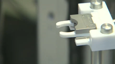 Close up of automated syringe medication machine Stock Footage 50628622