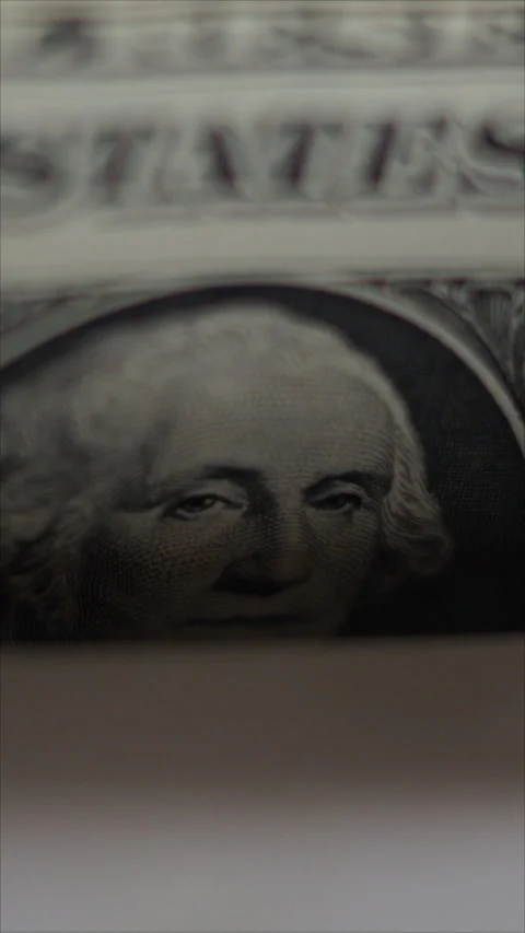 Close-Up Of Automatic Cash Counting Machine For 1 Dollar Bills. Machine Counting Stock Footage 276495491