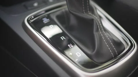 Close-up - automatic transmission of the car. Transport, control devices Stock Footage 194562094