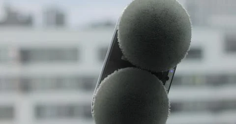 Close up automatic window cleaning robot operating on residential window Stock Photos