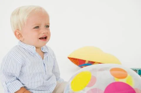 Close-up of a baby boy crying Stock Photos