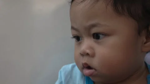 Close-up of baby boy Video stock 241489448